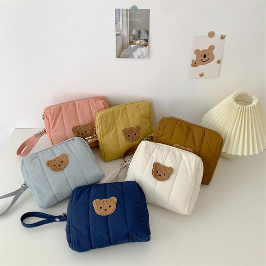 Bear Baby Stroller Storage Cloth Hanging Diaper Feeding Bottle Handbag Bedside Storage Cloth Bag