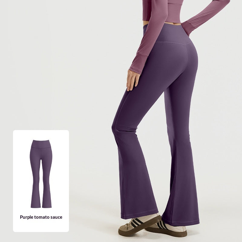 Flared Fitness And Pilates Workout Bell-bottom Pants For Women