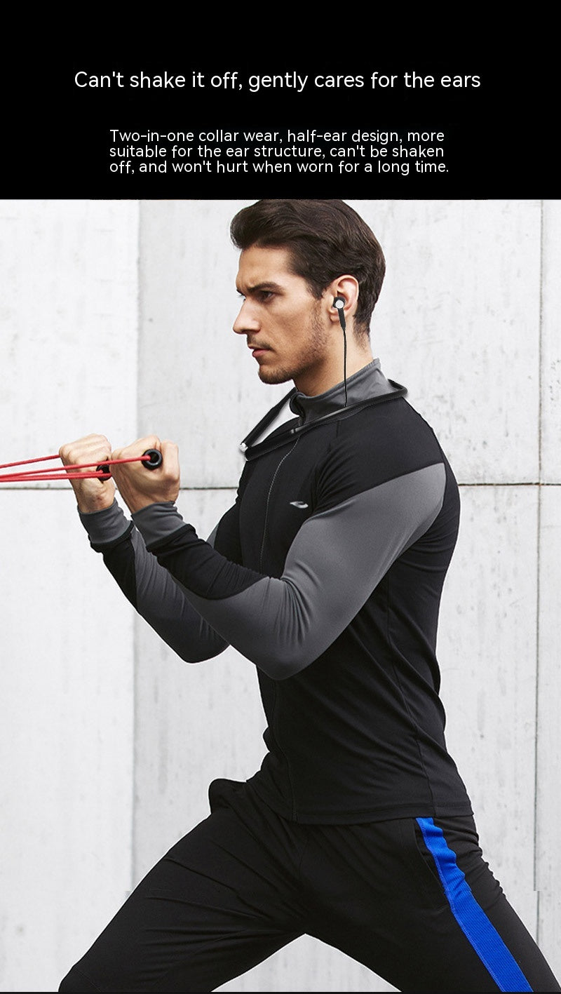 Plastic In-ear Bluetooth Headset Wireless Sports Halter ANC Active Noise Reduction Ultra-long Life Battery
