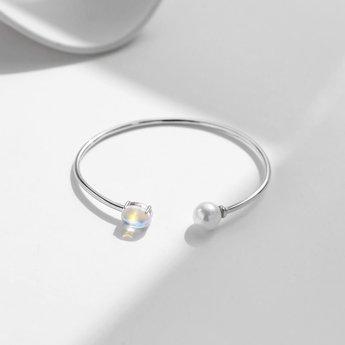 Open-ended Bracelet For Women Korean-style Elegant Moonstone Jewelry