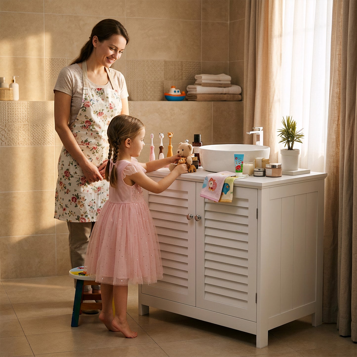 Wall Mounted Sink Plumbing Sink Storage Cabinet With 2 Doors And Shelf Wooden Modern Wall Mounted Drainage Under Sink Bathroom Cabinet For Home