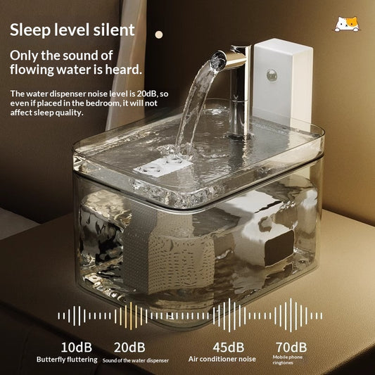 Cat Water Fountain Wireless Sensor Pet Smart Drinking Fountain