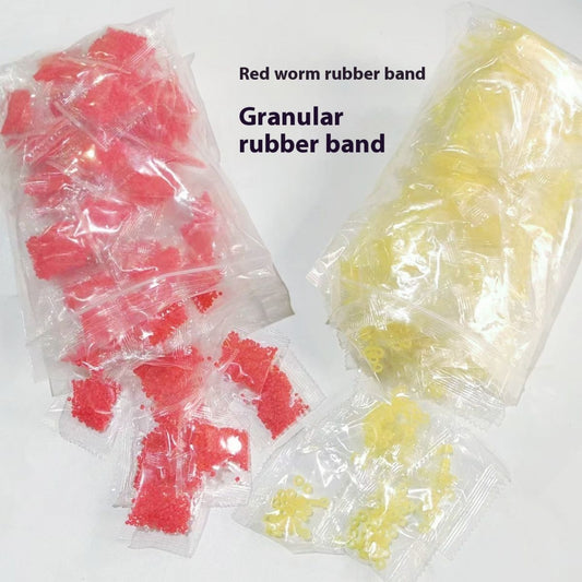 Fishing Accessories Bagged Red Worm Earthworm Clip Rubber Band Fast Binding
