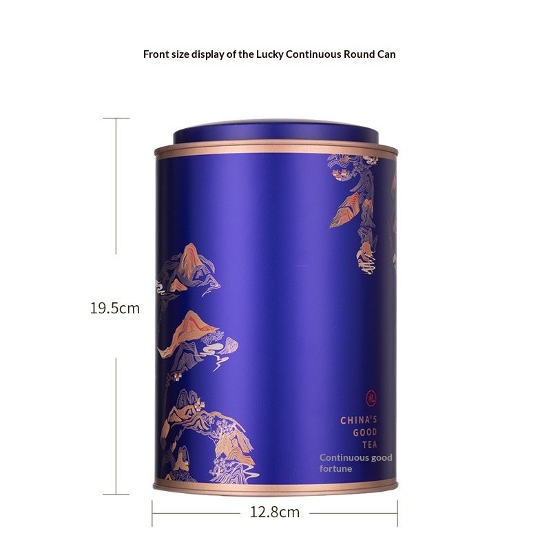 Round Tinplate Empty Can, Large-sized Tea Storage Can With Airtight Seal