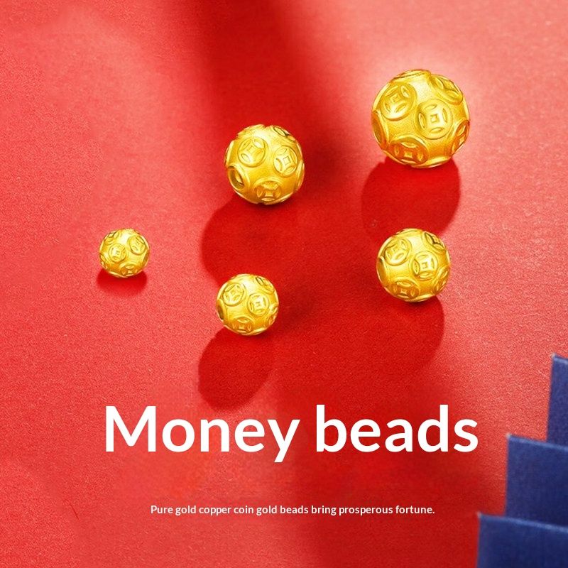 3D Hard Gold Loose Beads DIY Beaded Accessories For Women