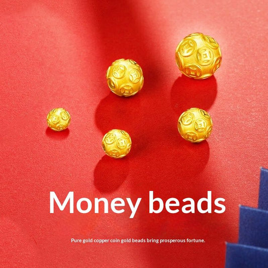 3D Hard Gold Loose Beads DIY Beaded Accessories For Women