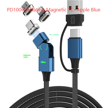 Magnetic Suction Head Data Dual-type-c Suitable For Mobile Phone Charging Cable