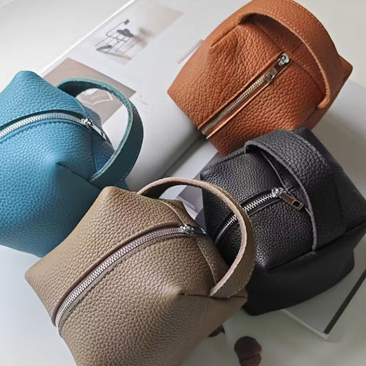 Womens Square Bread-Shaped Cosmetic Skincare Organizer Waterproof Toiletry Bag