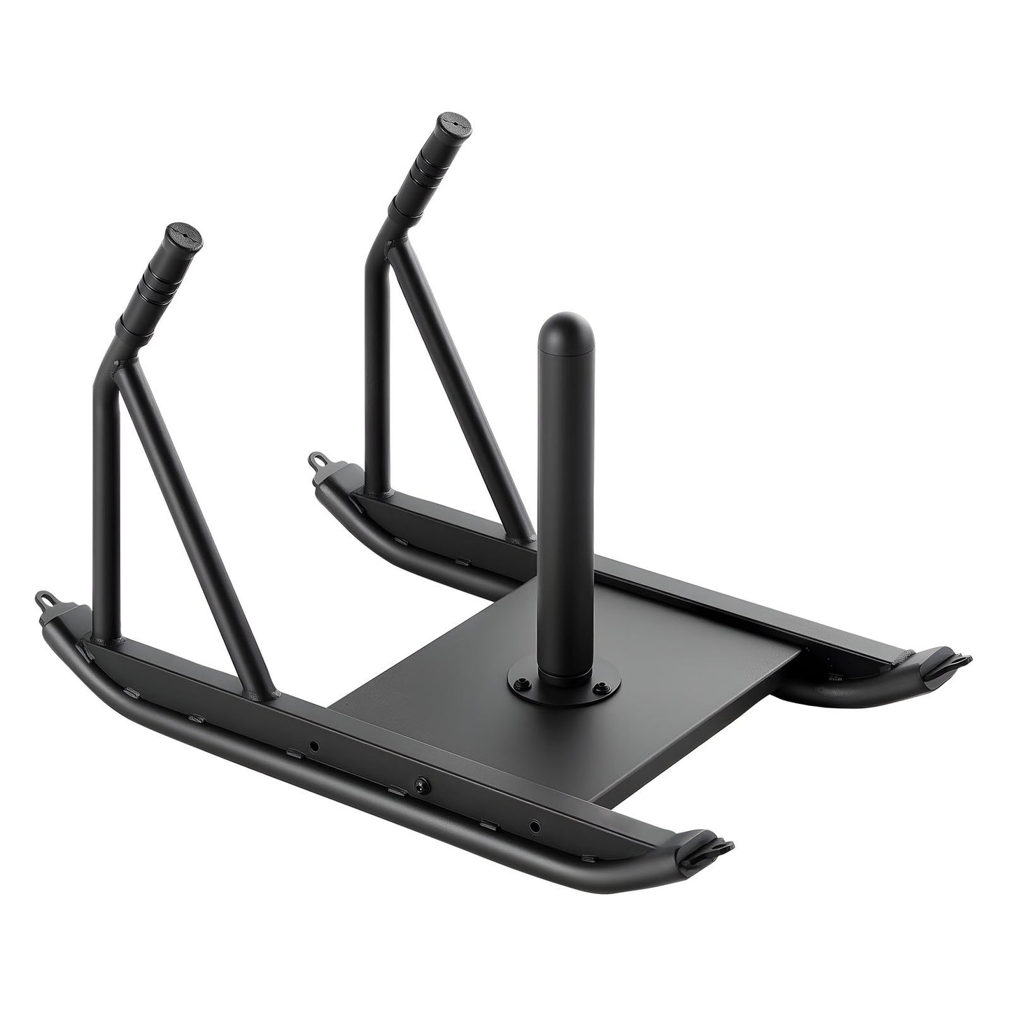 Weight Sled, Steel Power Sled, Fitness Strength Training Sleds For Athletic Exercise Speed Improvement, Workout Fitness Equipment With Handle, Compatible With 1/2 In Weight Plates, Black