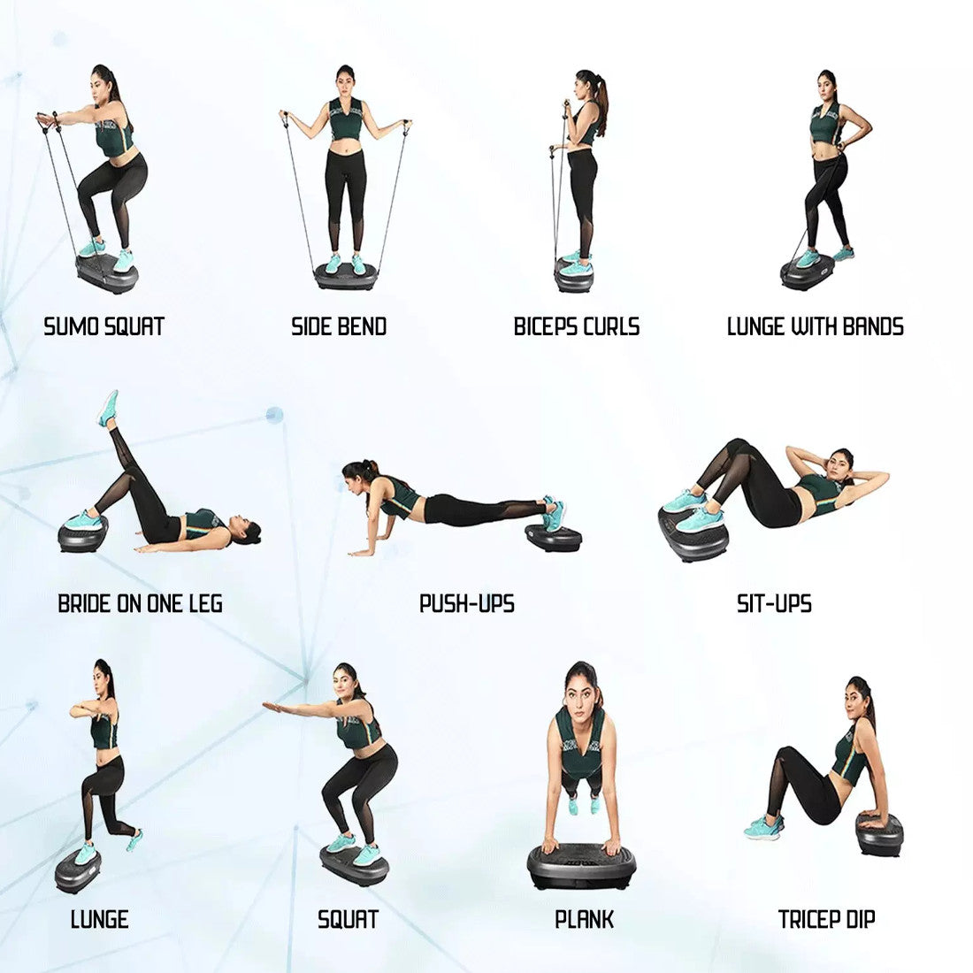 Vibration Plate Exercise Machine Home Workout Equipment Body Shaper Massager UK