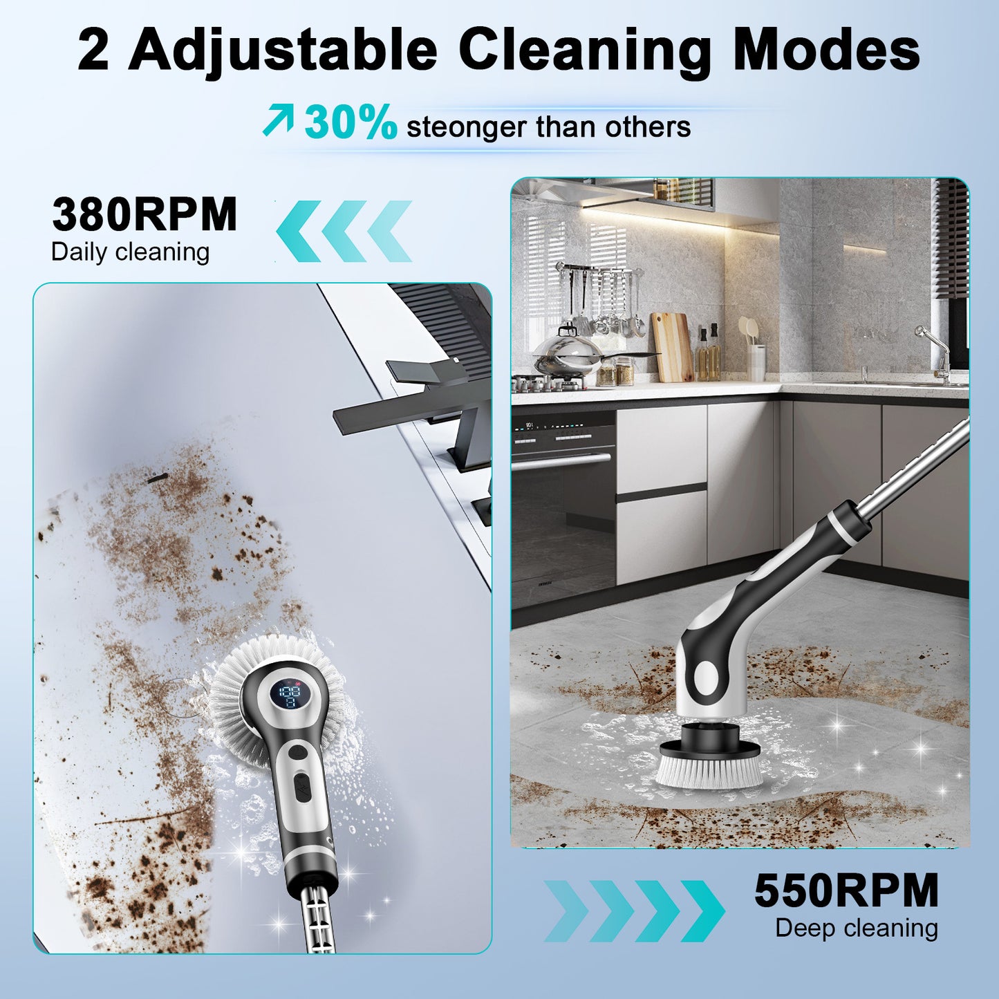 Multifunctional Electric Cleaning Brush Wireless Charging