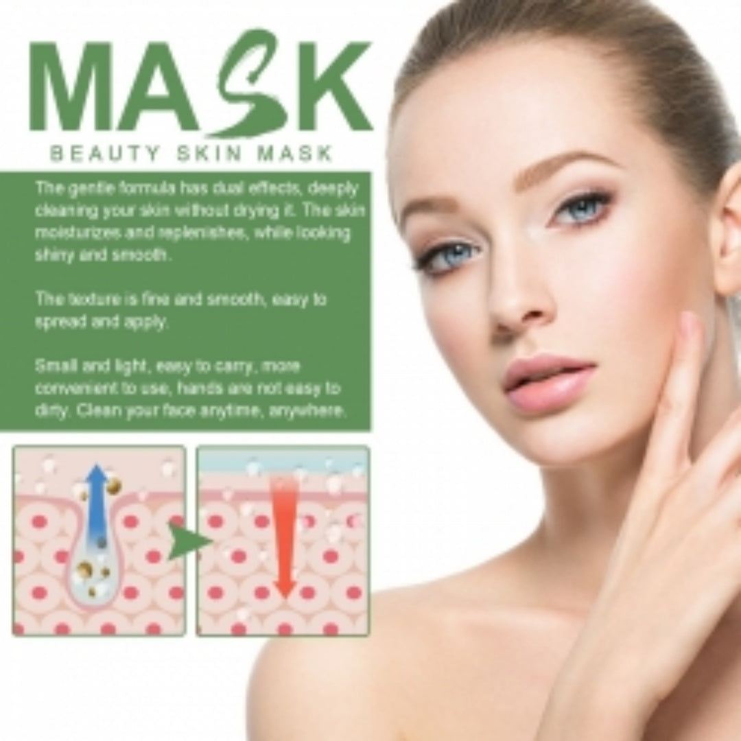 OUHOE Green Tea Mask Stick, Acne Blackheads Pimple Face Cleansing And Pore-Tightening Smear Mask Clay