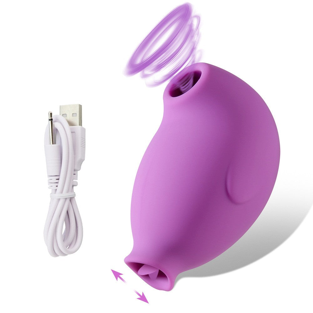 Penguin-shaped Silicone Simulation Toy For Oral Sex And Self-pleasure, With Variable-frequency Charging And Vibrating Function