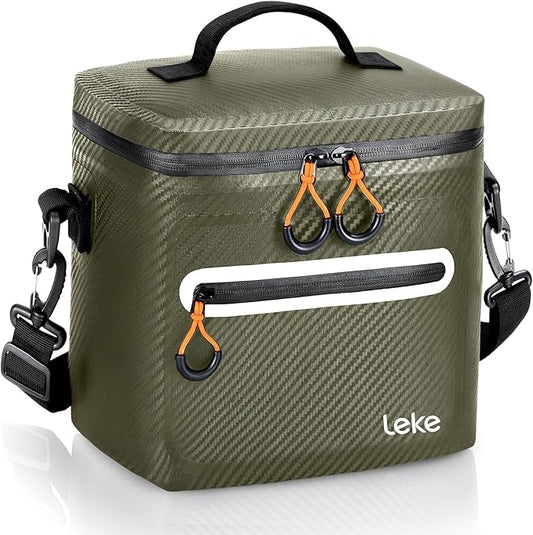 Soft-Sided Cooler Bag, 8/16 Can Insulated Lunch Box, Waterproof, Leak-Proof, Portable Lunch Bag for Work, Beach, Drink, Tr...