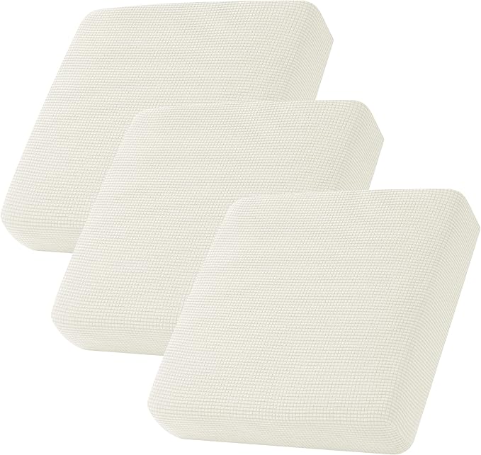 CHUN YI 3Piece Stretch Couch Cushion Covers, Sofa Seat Slipcovers for Pets, Suitable for Armchair Loveseat Sofa with Spand...