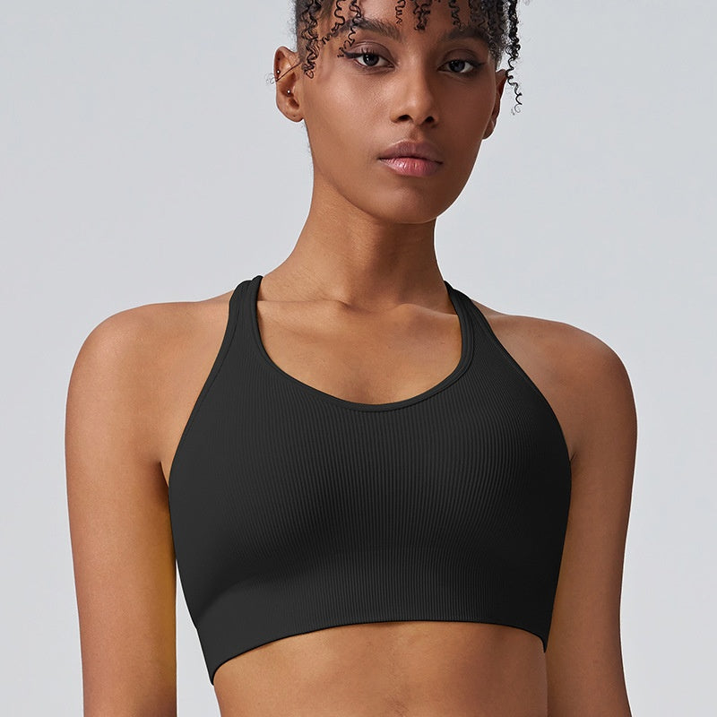 Watton Sports Underwear Women's High-strength Fixed Cup Shockproof Push-up Breast Holding Sexy Cross Beauty Back Yoga Vest