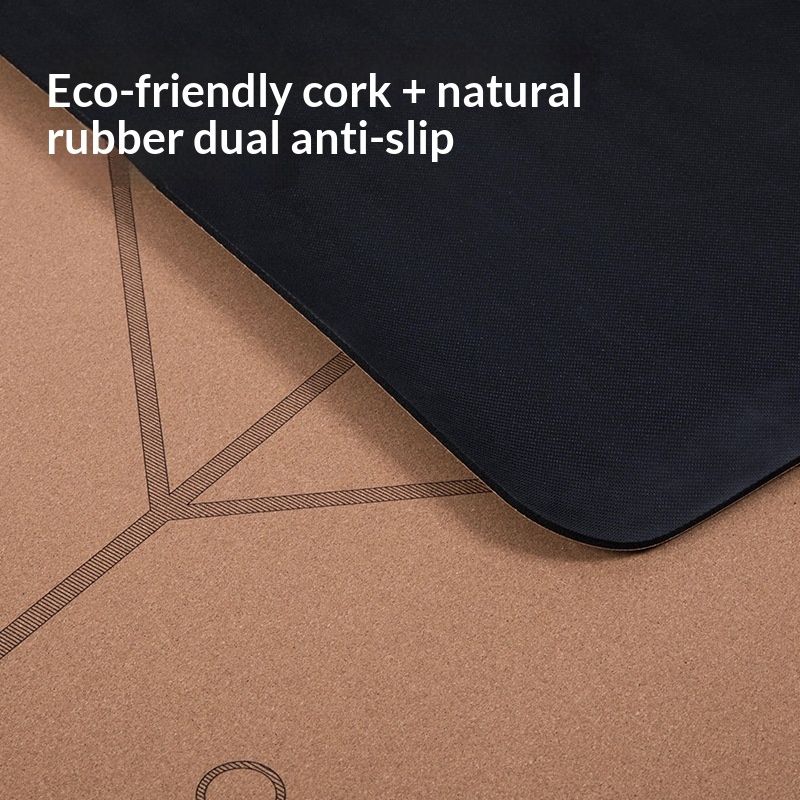 Widen 68cm Cork-Rubber Yoga MatWear-Resistant And Shock-Absorbing