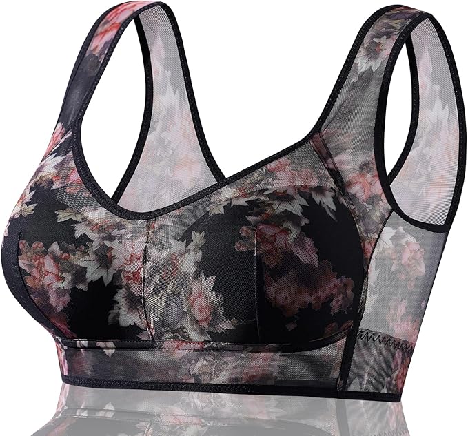 FHTECO Smoothing Bra Anti Sagging Wireless Push Up Bras for Women No Underwire Full Coverage Bra Comfy Bras for Women