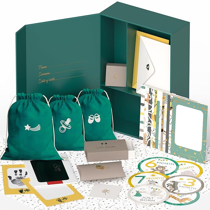 Ultimate Baby Keepsake Box for Boys & Girls - Unique New Parents Gifts for Couples - 10 Beautiful Keepsake Ideas Inside - ...