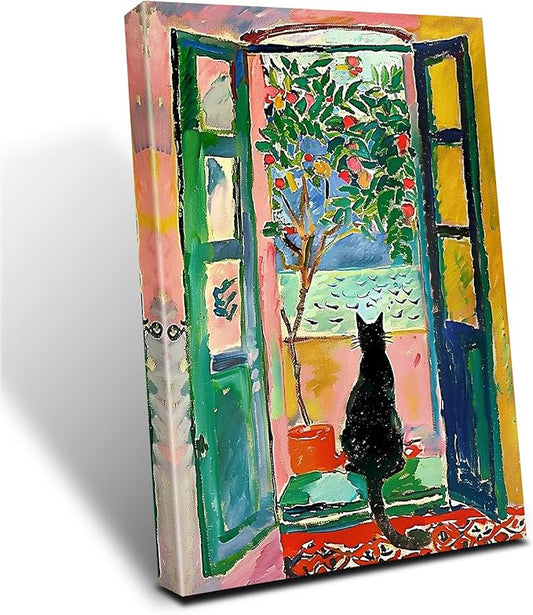 Henri Matisse Wall Art Prints Matisse Open Window Posters Colorful Aesthetic Pictures Modern Artwork Still Life Artwork Mu...