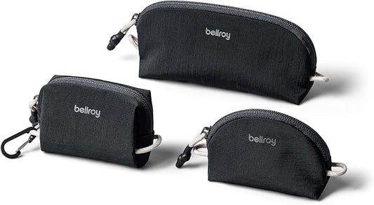 Bellroy Lite Pocket Trio (Set of 3 Mini Pouches, Super Lightweight, Made for Organizing and Attaching) - Black
