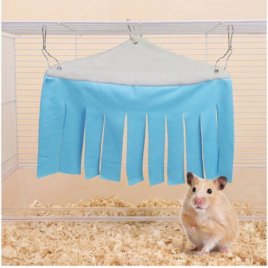 Blue Hamster Tent Hammock For Small Animals, Cozy Sleeping Den For Hamsters And Mice, Soft Hanging Accessories For Rodent Cages—Party Accessory Set