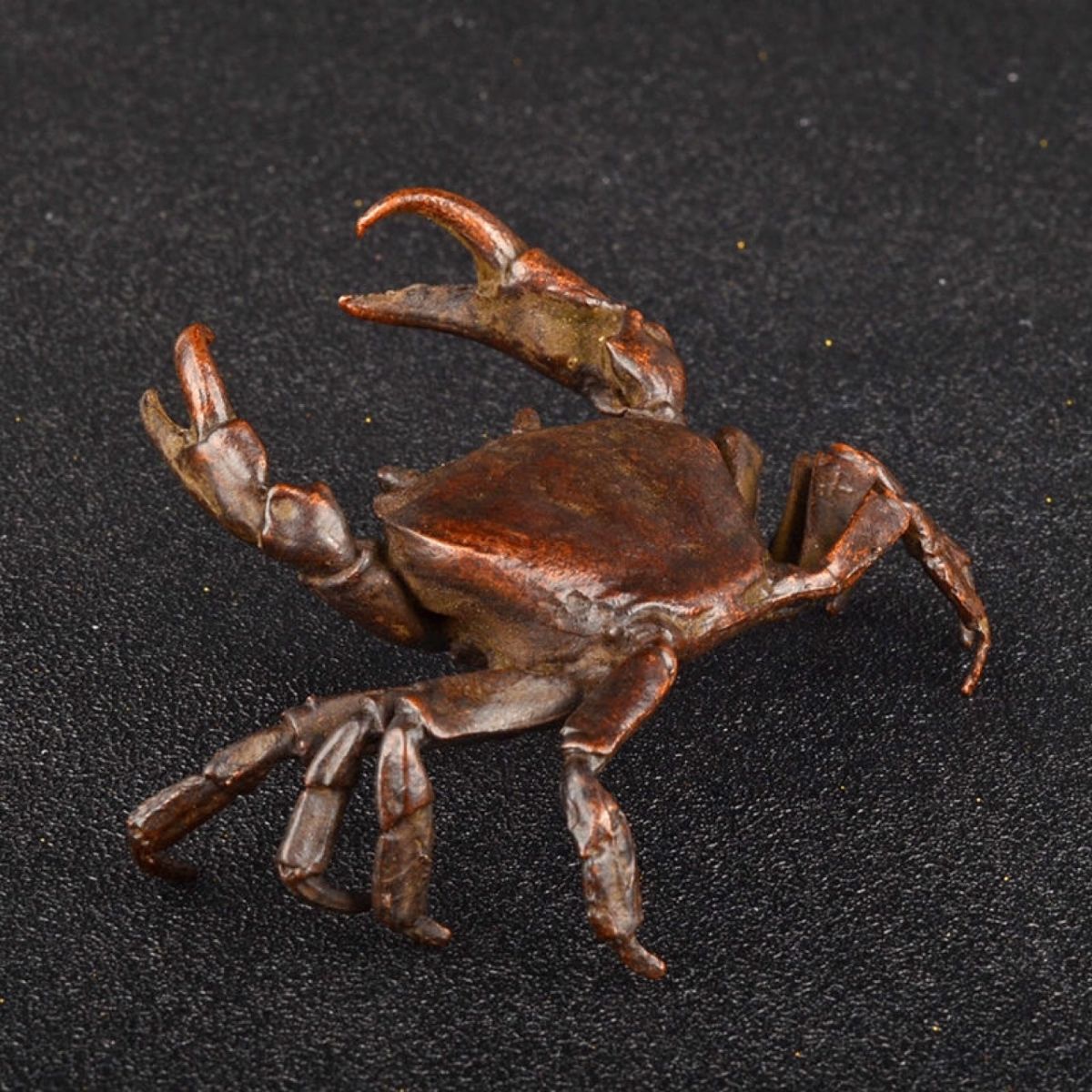 Japanese-style Handmade Distressed Crab Solid Copper Tea Pet Ornament