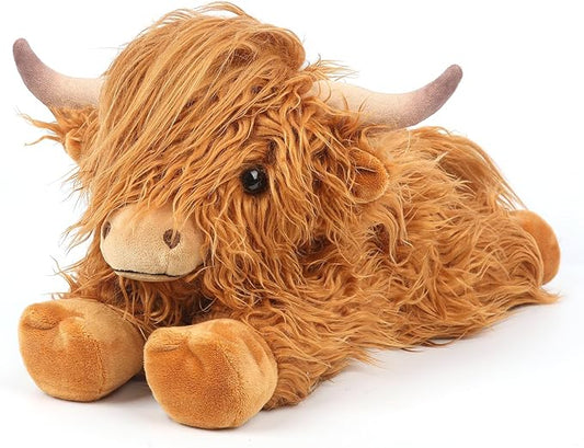 Highland Cow Stuffed Animals, Microwavable Stuffed Animals Heating Pad for Cramps, Pain Stress Relief, Heatable & Coolable...