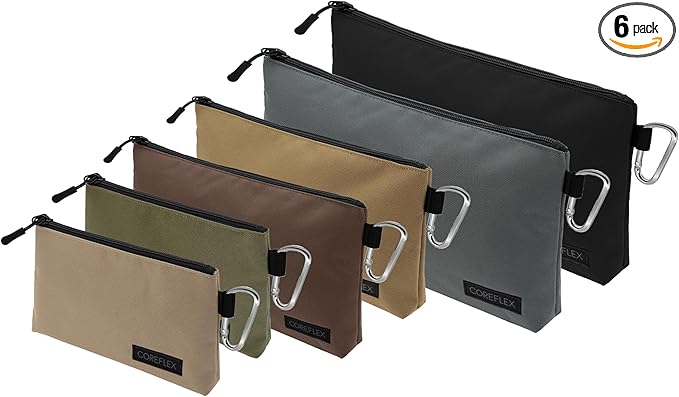 COREFLEX Premium Tool Pouch Zipper Bag, Small Tool Bag, Multipurpose Storage pouch, Heavy duty Flat Bottom Tool bag with Y...