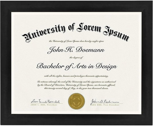 Americanflat 8.5x11 Diploma Frame with Shatter-Resistant Glass - Document Frames with Engineered Wood - Legacy Collection...