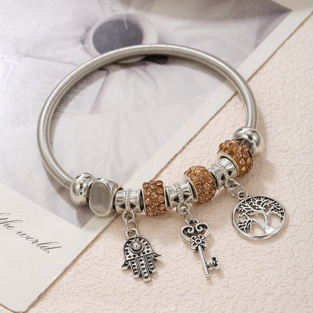 Panjia Fashion Best-Selling Titanium Steel Bracelet Versatile High-End Style Wristband Jewelry