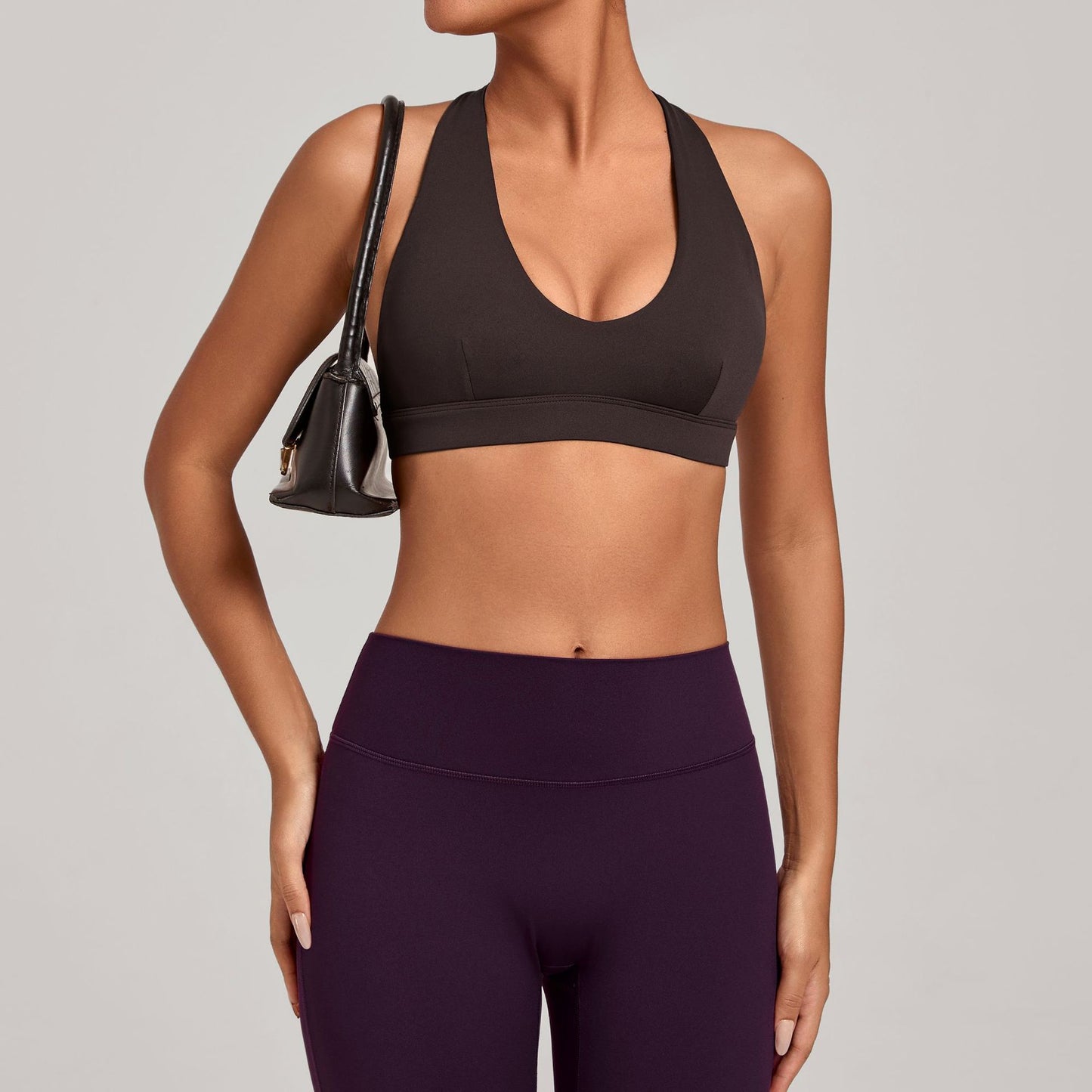 Cleavage-boosting Halter-neck Yoga Bra Fitness Top