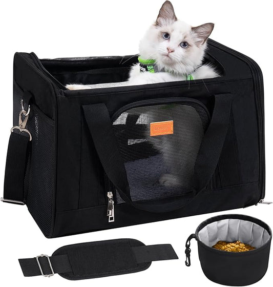 ROYPET Cat Carrier,Portable Pet Carrier Bag for Cats and Small Dogs,Foldable Soft-Sided and Scratch-Proof mesh Cat Bag Pet...