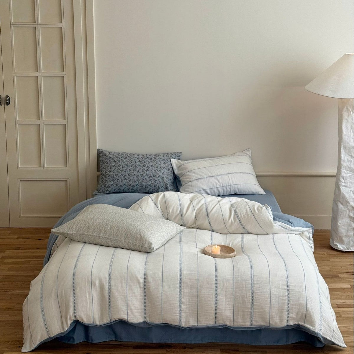 Korean-style Fresh And Airy All-cotton Double-layer Gauze Duvet Cover Four-piece Set