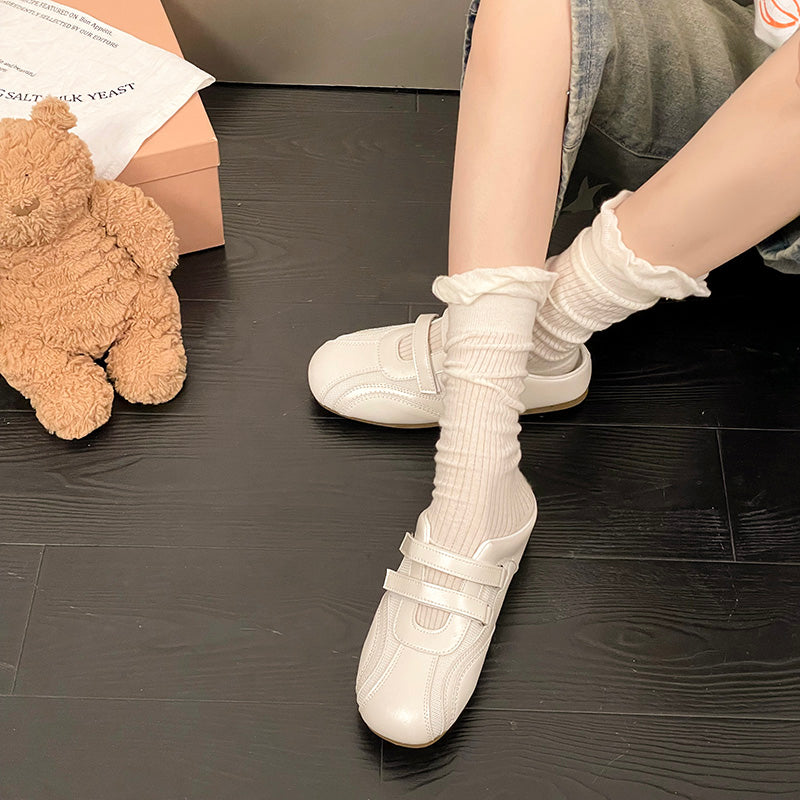 2026 New Spring Summer Women Lightweight Low Cut Shoes, Round Toe Velcro Mesh Sport Casual Sneakers, Foot Slimming Design