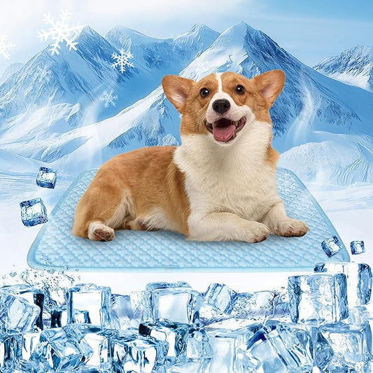 MeiLiMiYu Dog Cooling Mat Thicken Cooling Mat for Dogs Self Cooling Pad for Dog Non-Slip Dog Bed Mats (Q-Max>0.5) for Indo...