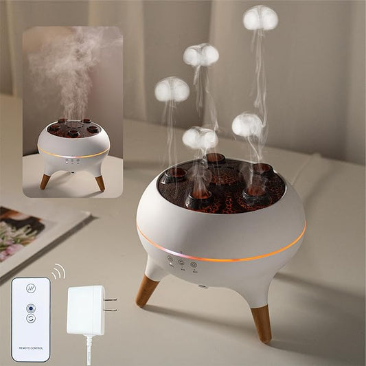 AChoice4U Essential Oil Diffuser 250ML Dancing Jellyfish Aromatherapy Diffuser Humidifier with 7 Colors LED Lights,Remote ...