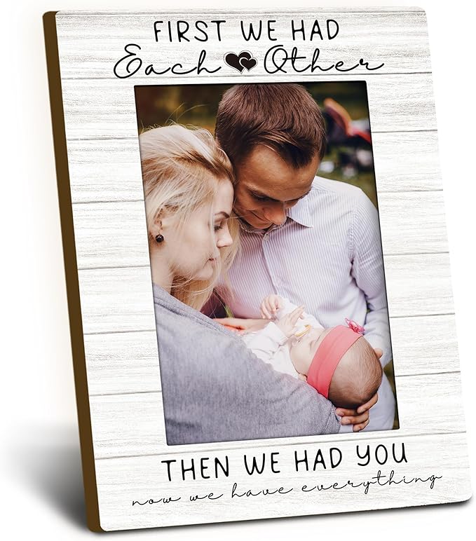 Foyoulame Baby Picture Frame 4x6, Family Wooden Picture Frame, Families Frames, New Baby Gifts, Newborn Babies Gifts, Firs...