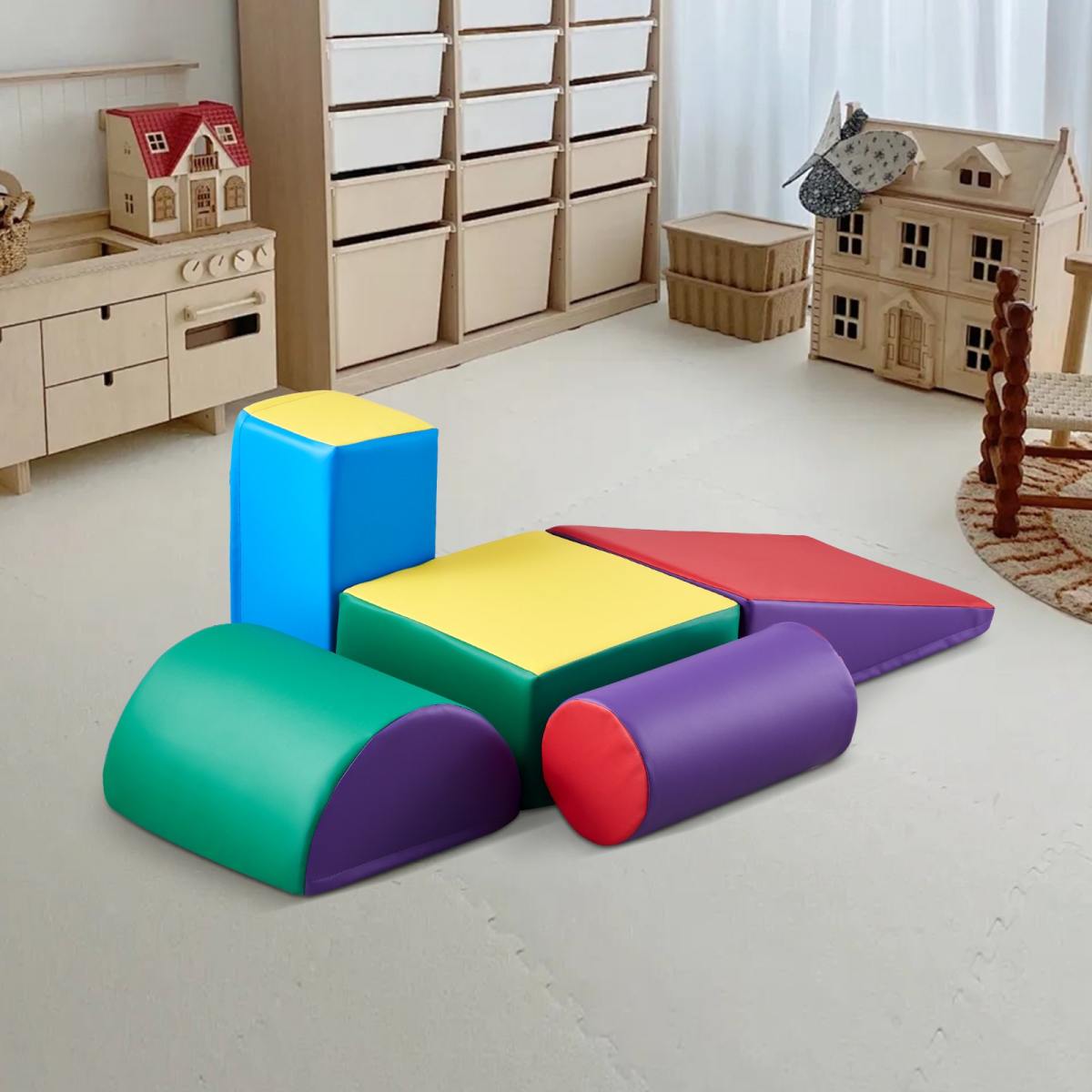 Climbing Toys 5 Piece Foam Climbing Blocks Set For Toddlers And Preschoolers