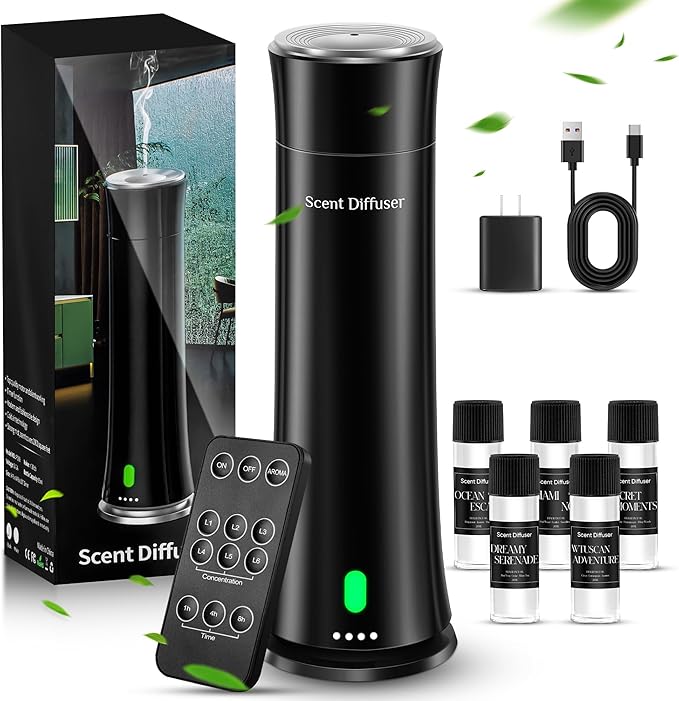 Hotel Scent Diffuser Starter Kit - 1500 Sq Ft Coverage, Hotel Scents Collection, Suitable for Waterless Diffuser Large Roo...