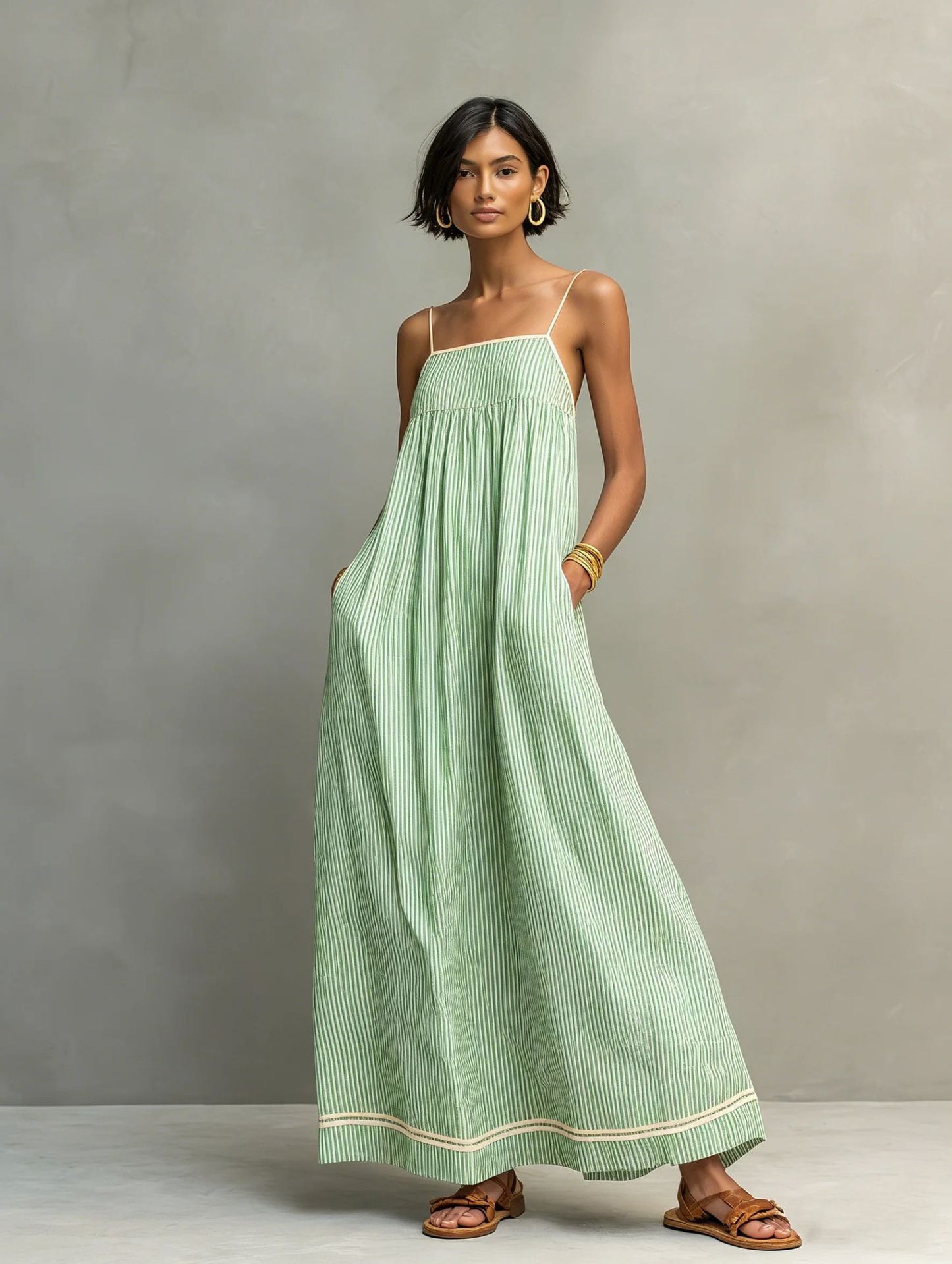 Seasonal Fashion Casual Strapless Sleeveless Long Dress