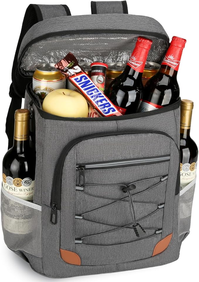 Backpack Cooler Insulated Leak Proof, Lightweight Soft Sided Cooler Backpack for Men Women, Waterproof Beach Cooler Bag Lu...