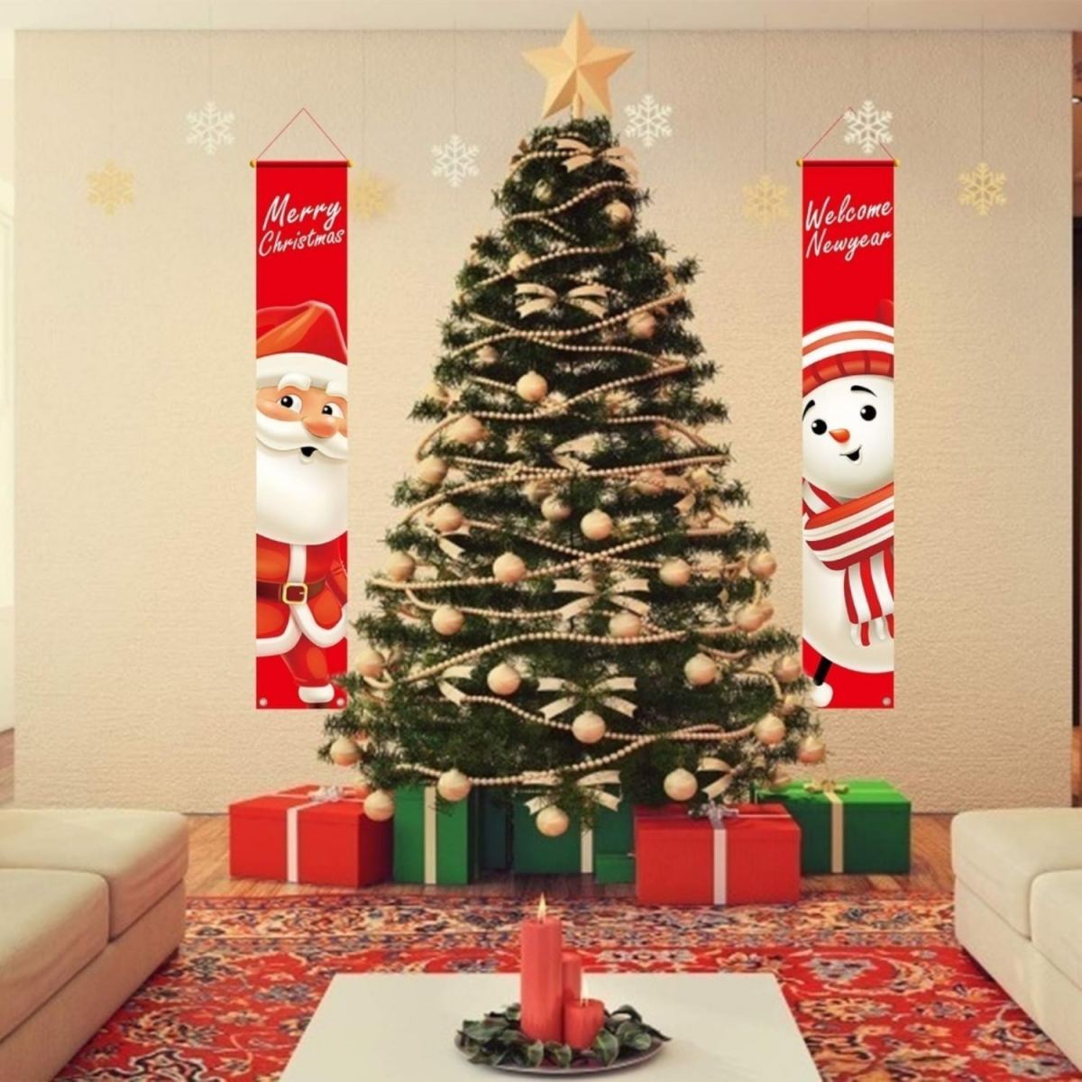 30 X 180 Cm Hanging Snowman Porch Sign For Indoor And Outdoor Use On Walls And Doors For New Year's