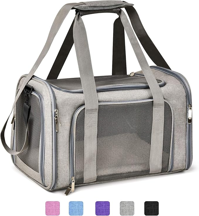 Henkelion Cat Carriers Dog Carrier Pet Carrier For Small / Medium Cats Dogs Puppies (Up To 15lbs), TSA Airline Approved Sm...