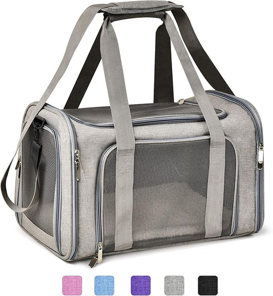 Henkelion Cat Carriers Dog Carrier Pet Carrier For Small / Medium Cats Dogs Puppies (Up To 15lbs), TSA Airline Approved Sm...