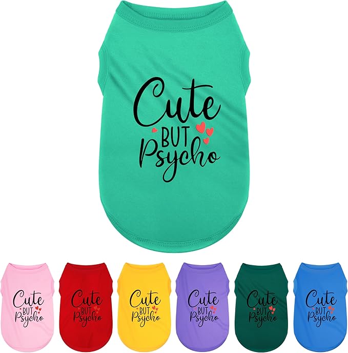 Expressive Polyester Dog Shirt Vest: Soft and Lightweight Puppy Shirt for Small and Medium Dogs, Featuring the Playful 'Cu...