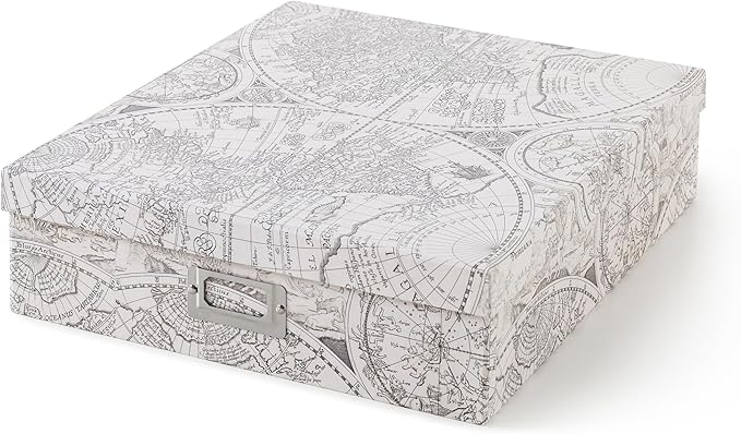 Soul & Lane Scrapbooking Storage Box: 14.8 × 13.0 × 3.7 In, Large Keepsake Organizer for Photos, Memorabilia, and School M...