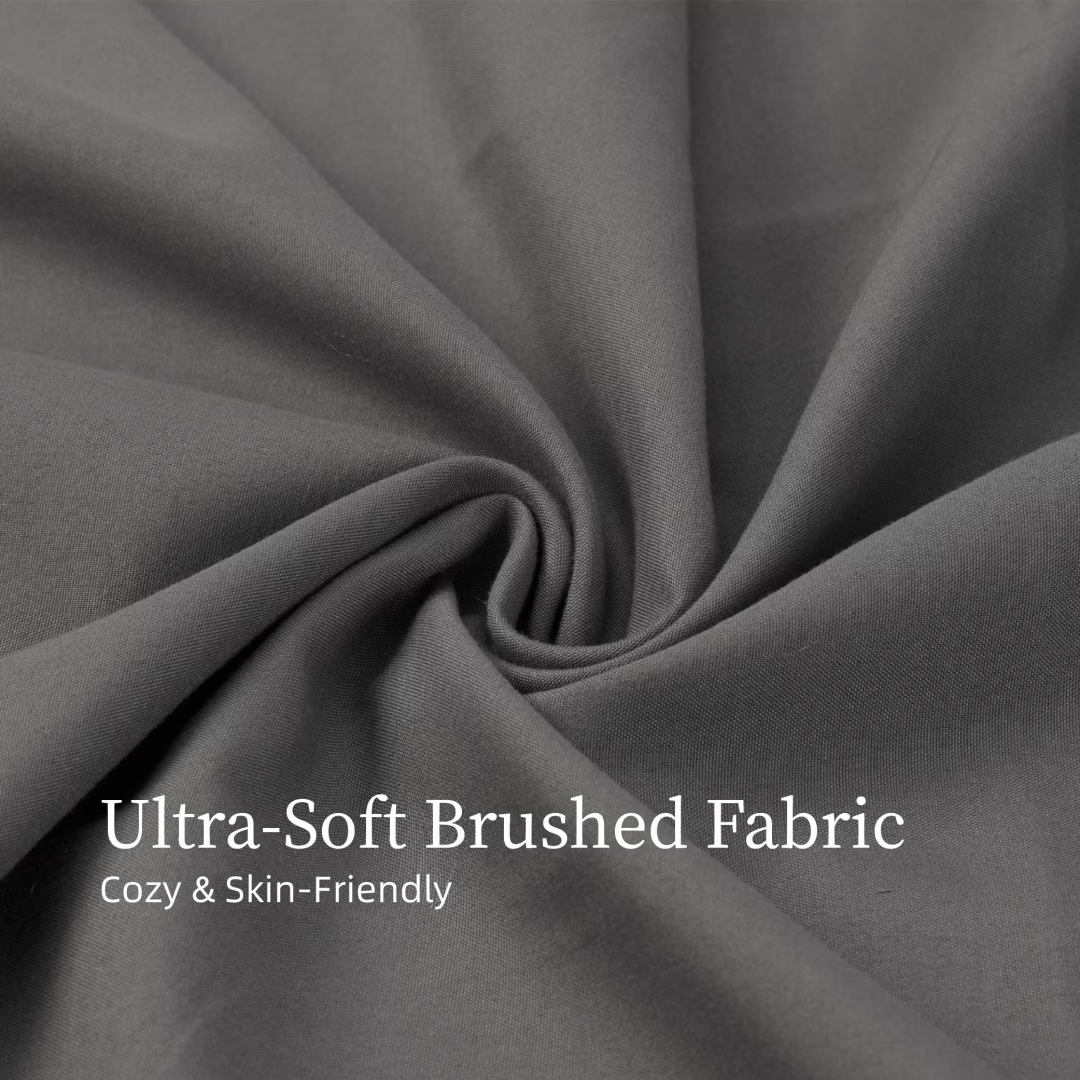 Bedding Twin Bed Sheets Set - 3 Piece Bedding - Brushed Microfiber - Shrinkage And Fade Resistant - Easy Care -Twin, Grey