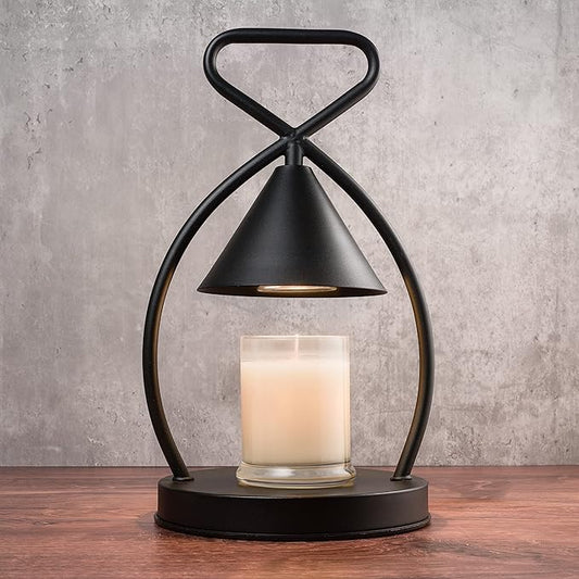 Candle Warmer Lamp with Timer - 1H, 2H, 4H, 2 Bulbs, Compatible with Jar Candles, Adjustable Light and Heat Output, Stylis...