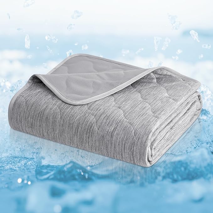 Cozy Bliss Deluxe Leakproof Cooling Blanket for Large Dogs Q-Max 0.5, Soft & Durable Washable Pet Cooling Mat for Hot Weat...